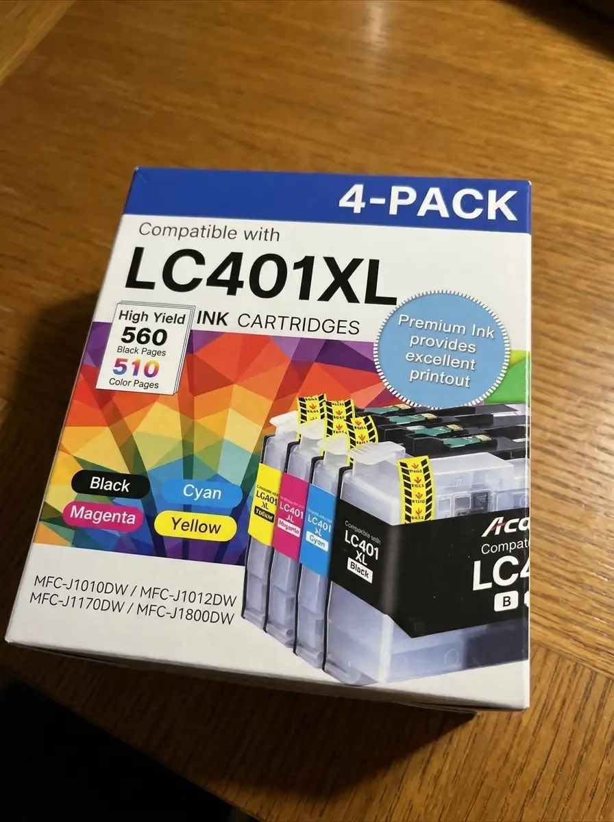 Acaves Brother LC401XL Compatible Ink Cartridges 4-Pack High Yield MFC-J1010DW
