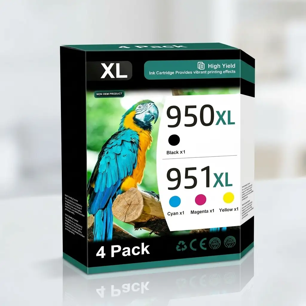 Acaves HP 950XL 951XL Compatible Ink Cartridges Combo Pack 4-Pack